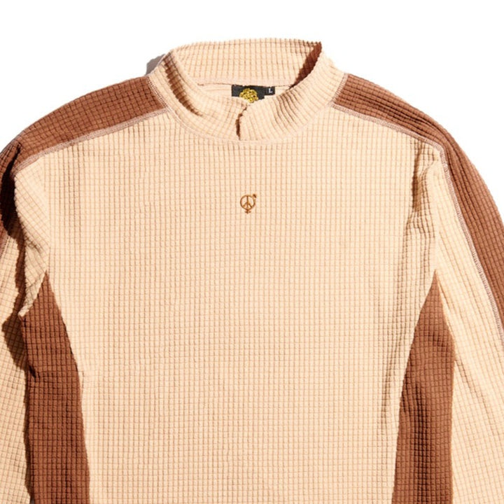 SexHippies Grid Fleece Jersey Tan/Chestnut