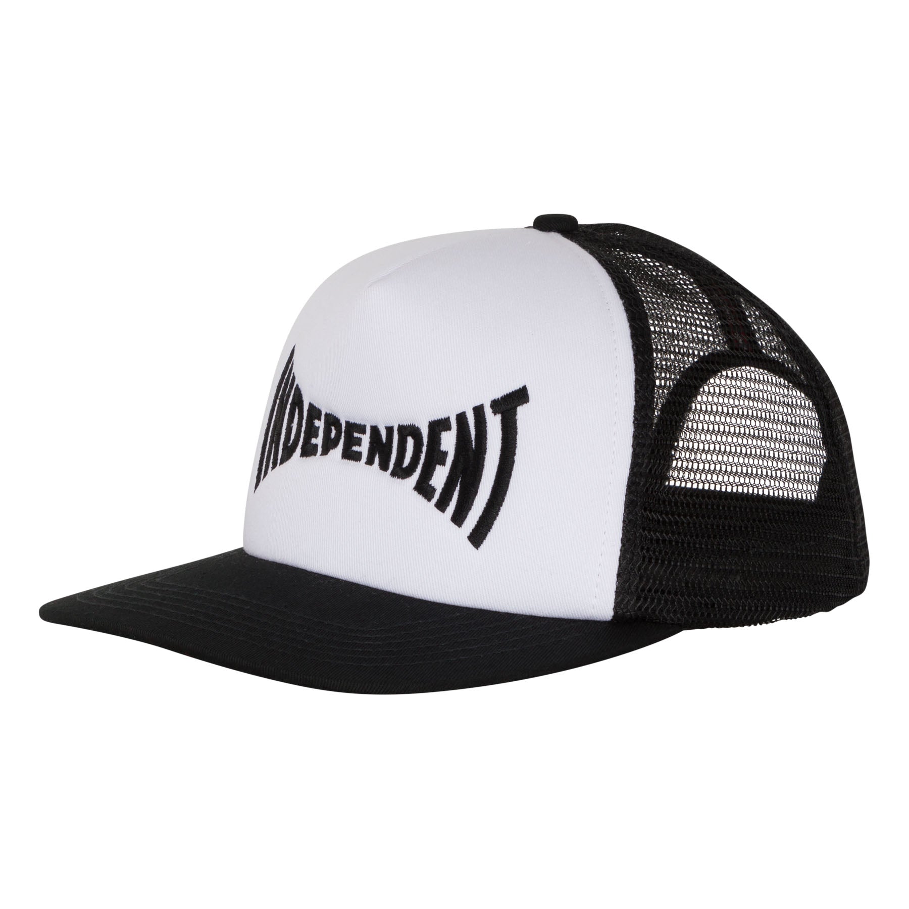 Independent Span Mesh Trucker High Profile Hat White/Black