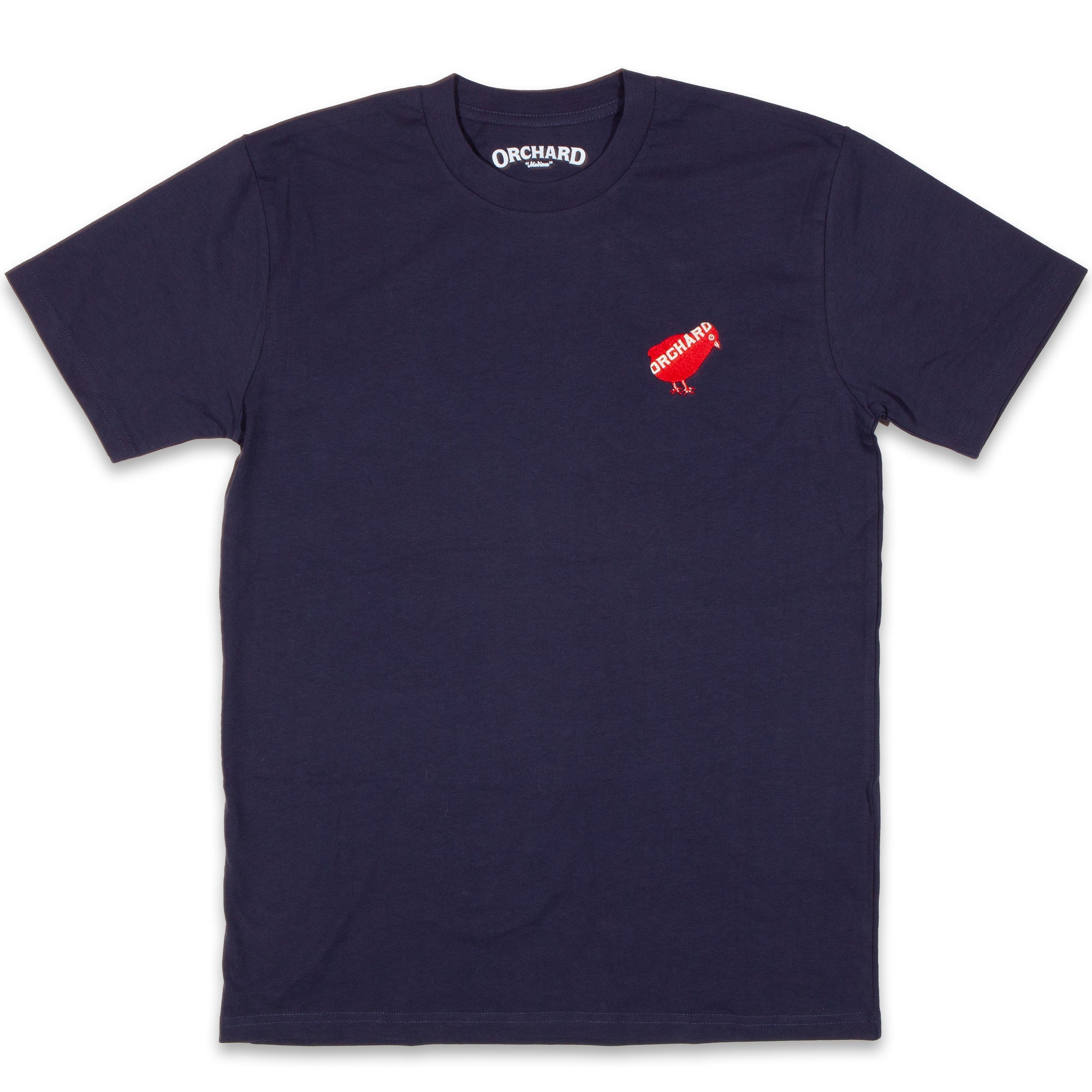 Orchard Bird Logo Emb Tee Ink Blue