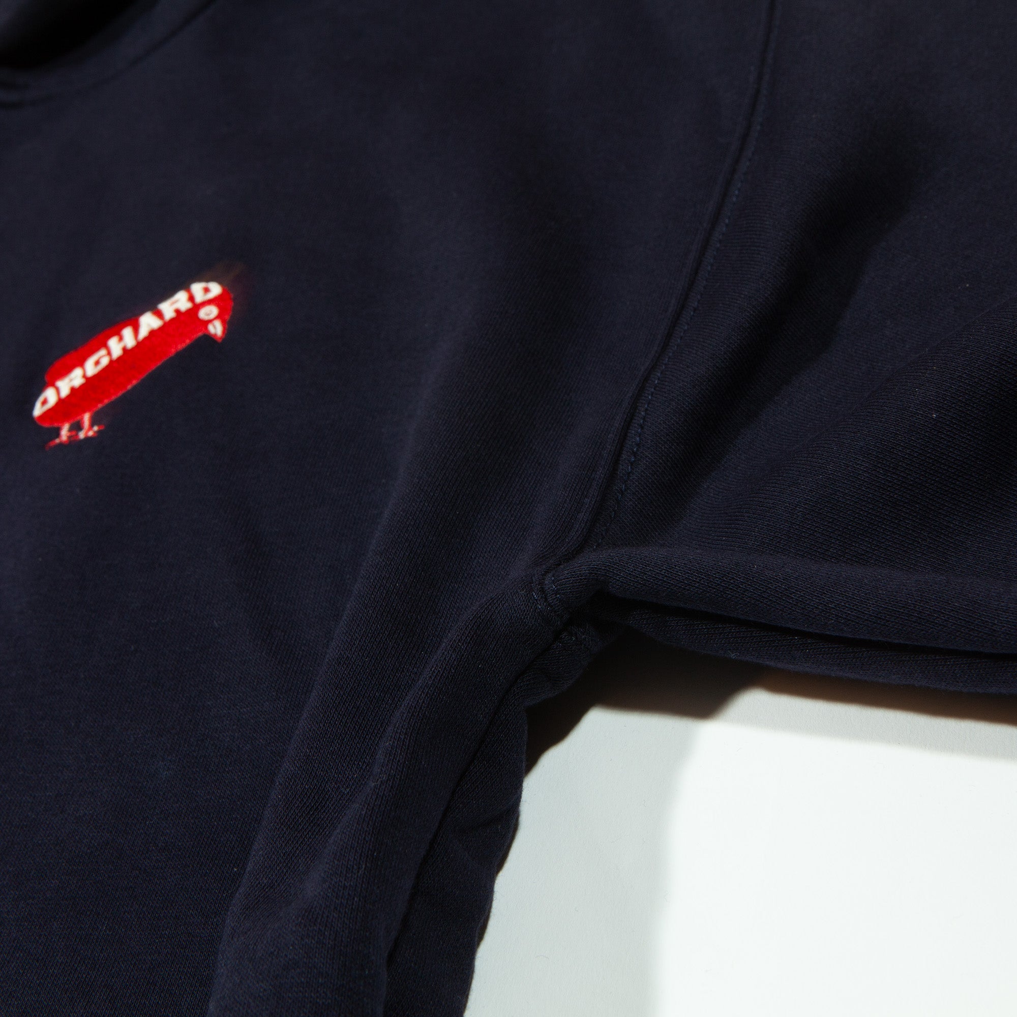 Orchard Bird Logo Emb Zip Hood Navy