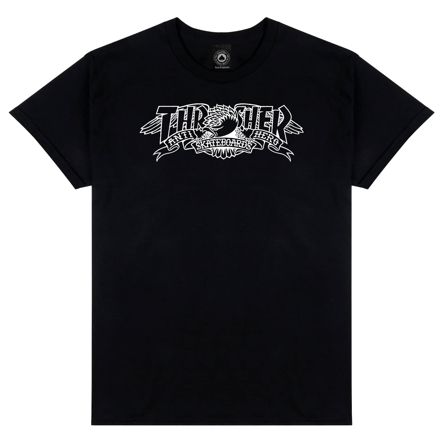 Thrasher x Antihero Mag Banner Tee Black