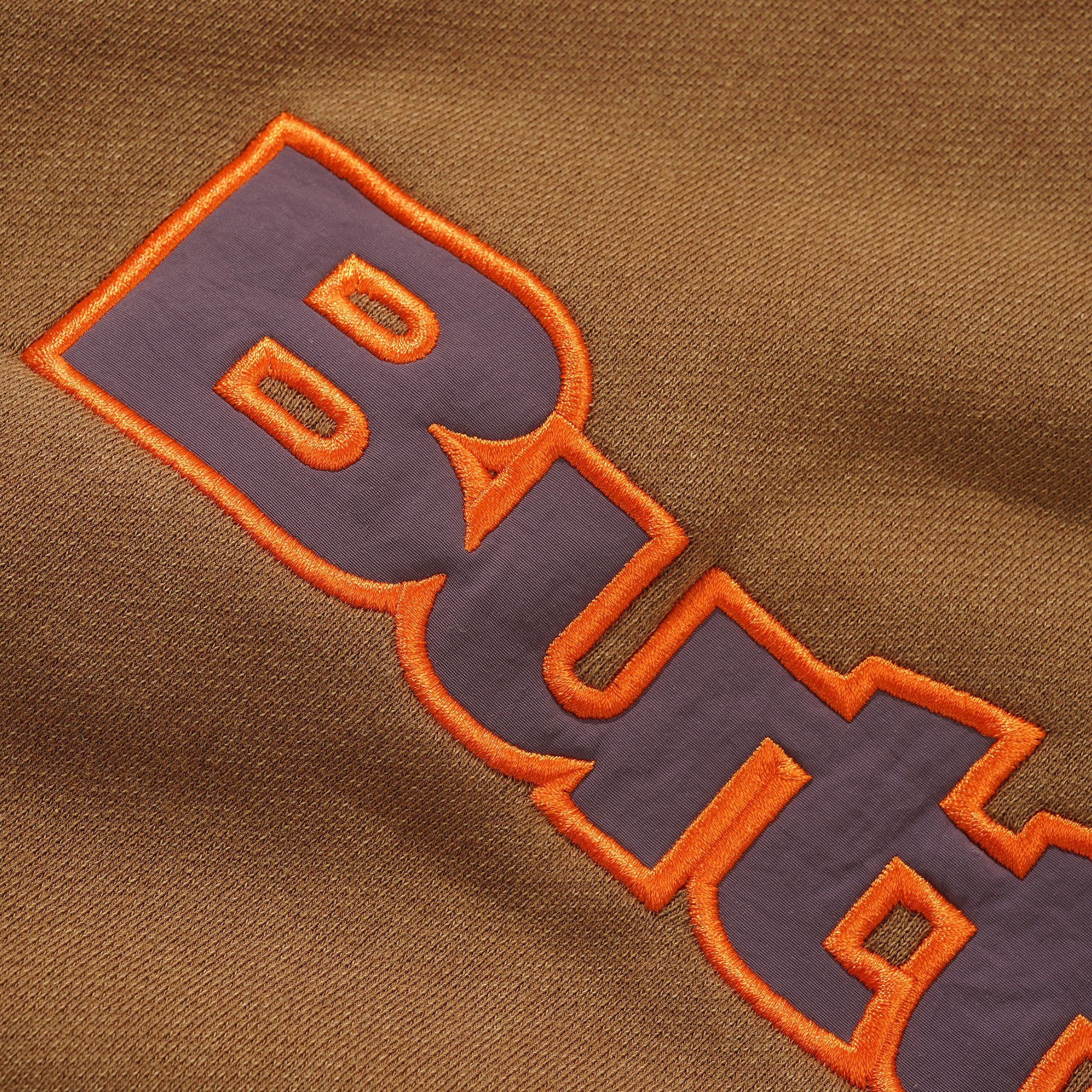 Butter Goods Nylon Logo Applique Pullover Hood Brown