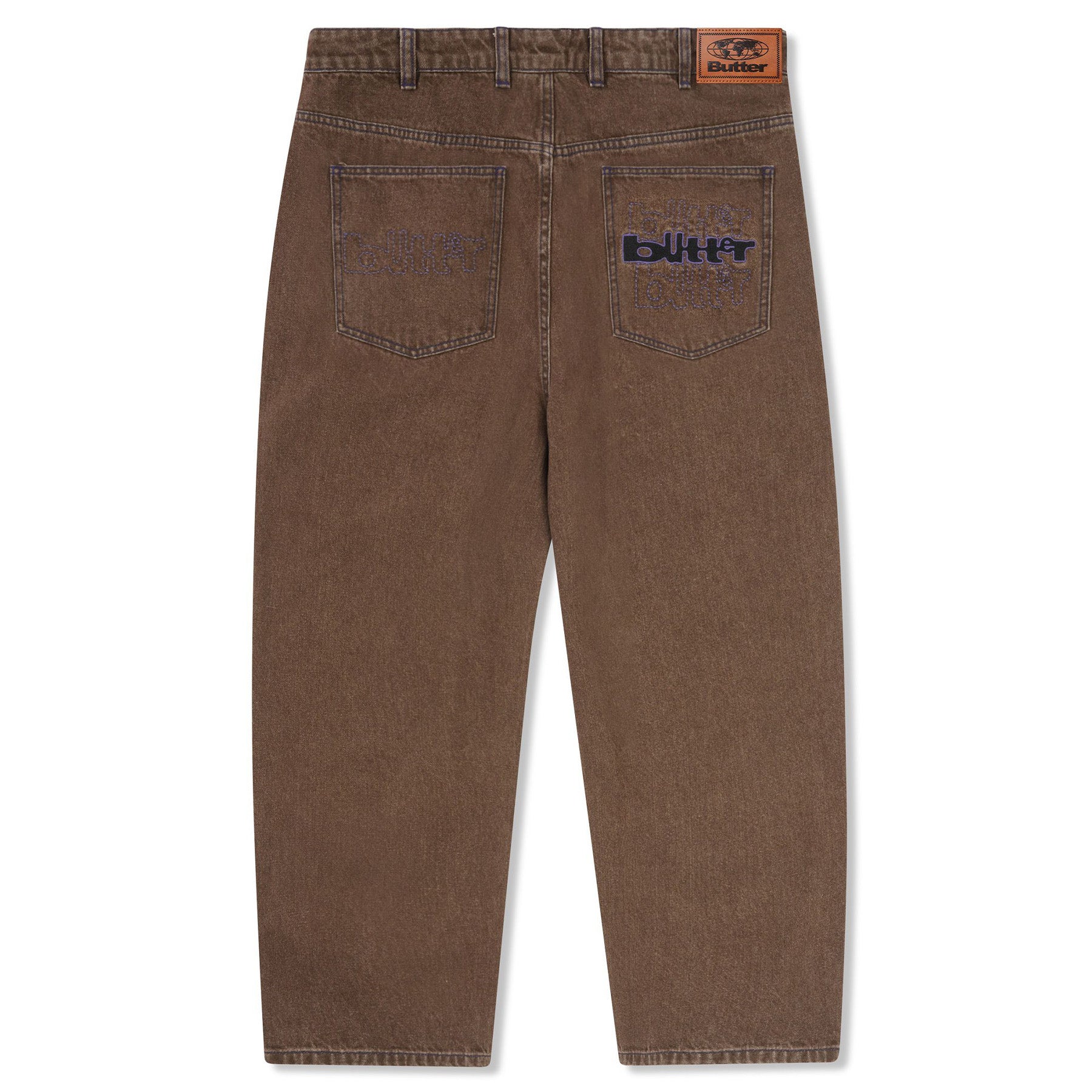 Butter Goods Warped Denim Jeans Washed Brown