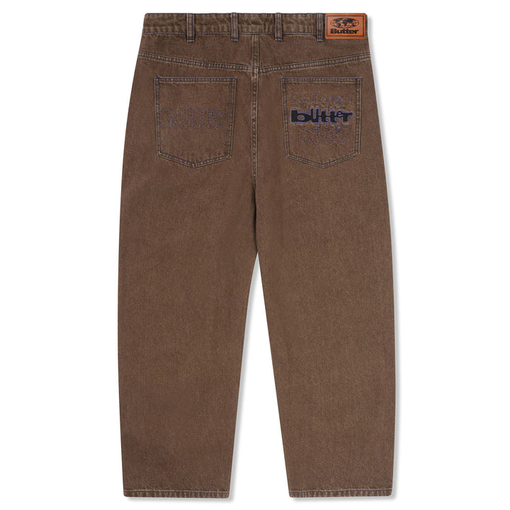 Butter Goods Warped Denim Jeans Washed Brown