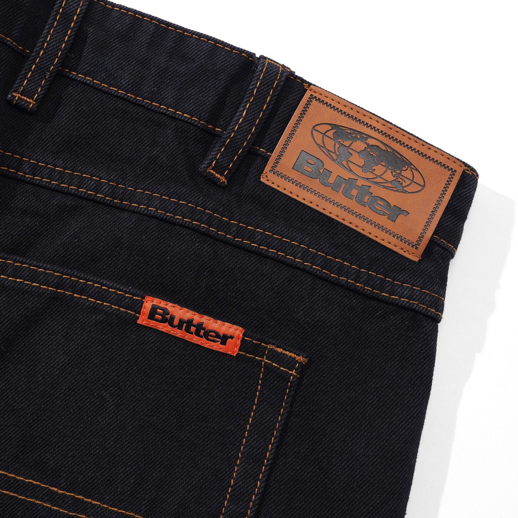 Butter Goods Baggy Denim Jeans Washed Black 25