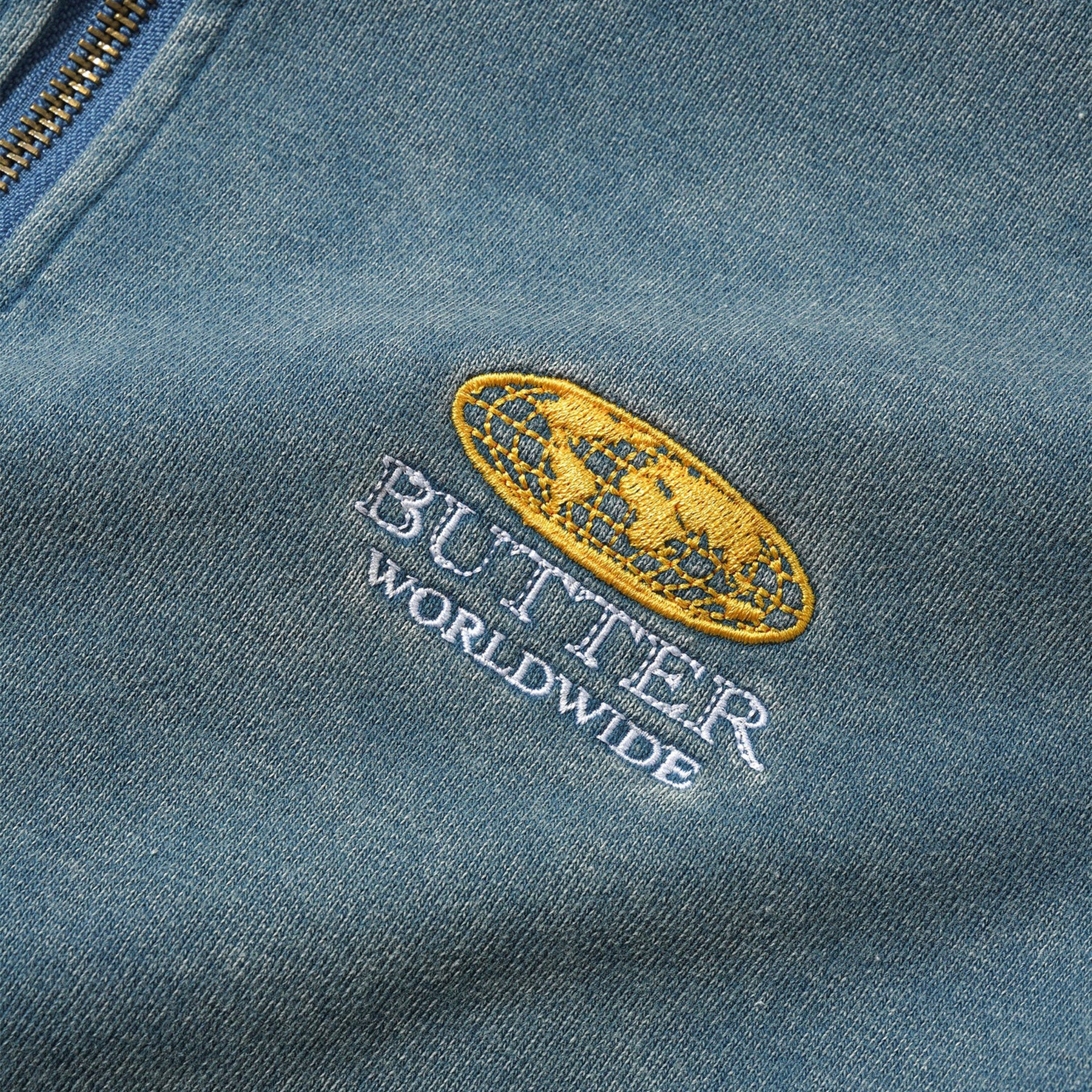 Butter Goods Corp 1/4 Zip Pullover Sweatshirt Navy