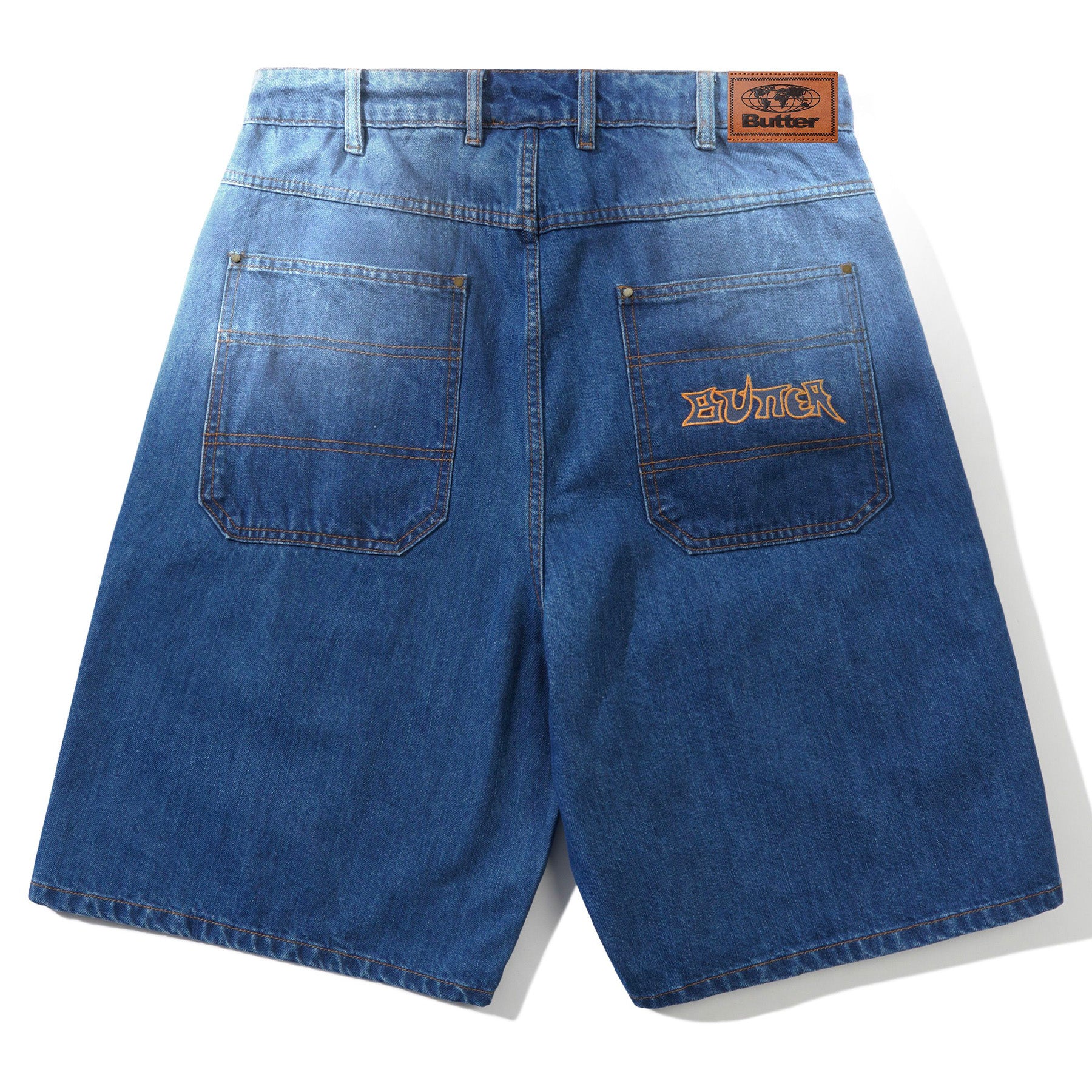 Butter Goods Encounter Denim Shorts Washed Slub Blue