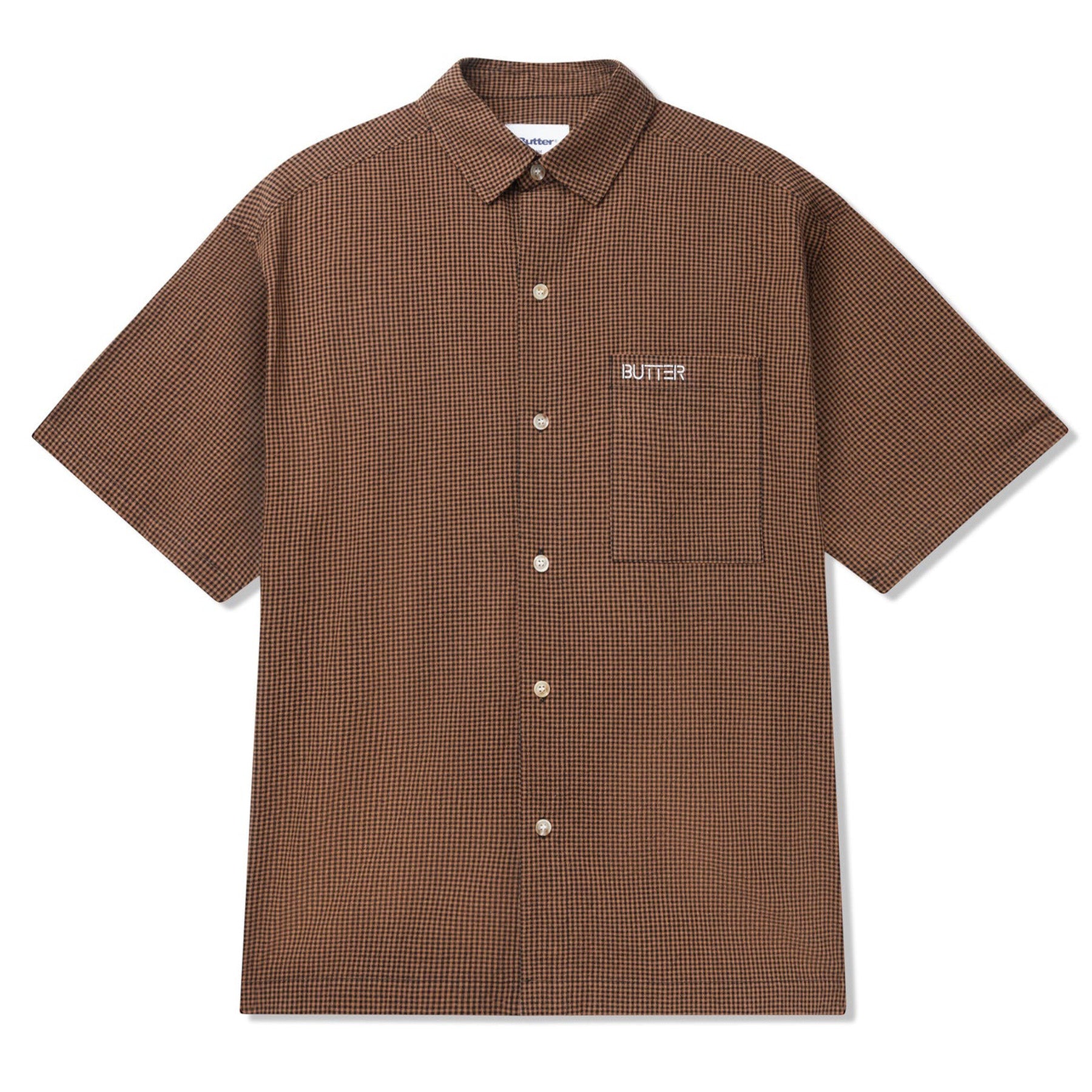 Butter Goods Equipt SS Plaid Shirt Brown