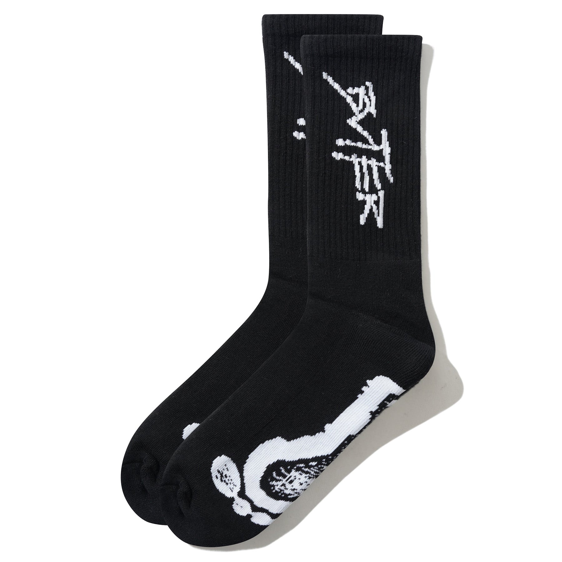 Butter Goods Footprints Socks Black