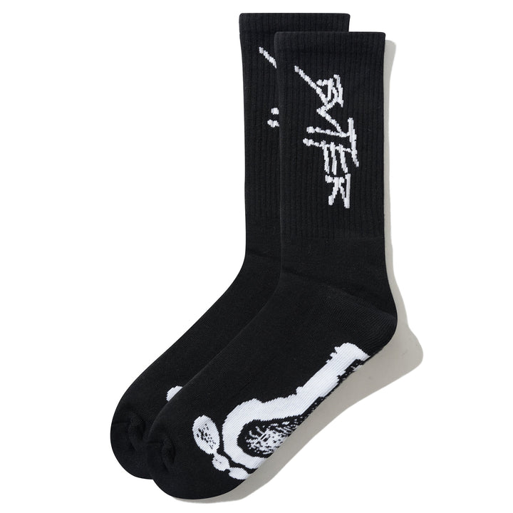 Butter Goods Footprints Socks Black