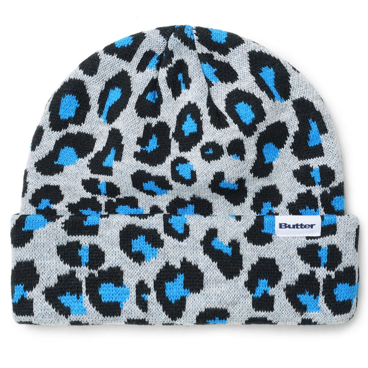 Butter Goods Leopard Beanie Grey