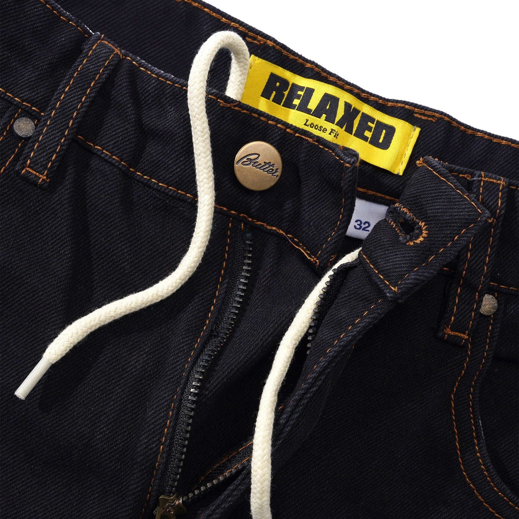 Butter Goods Relaxed Denim Jeans Washed Black 25