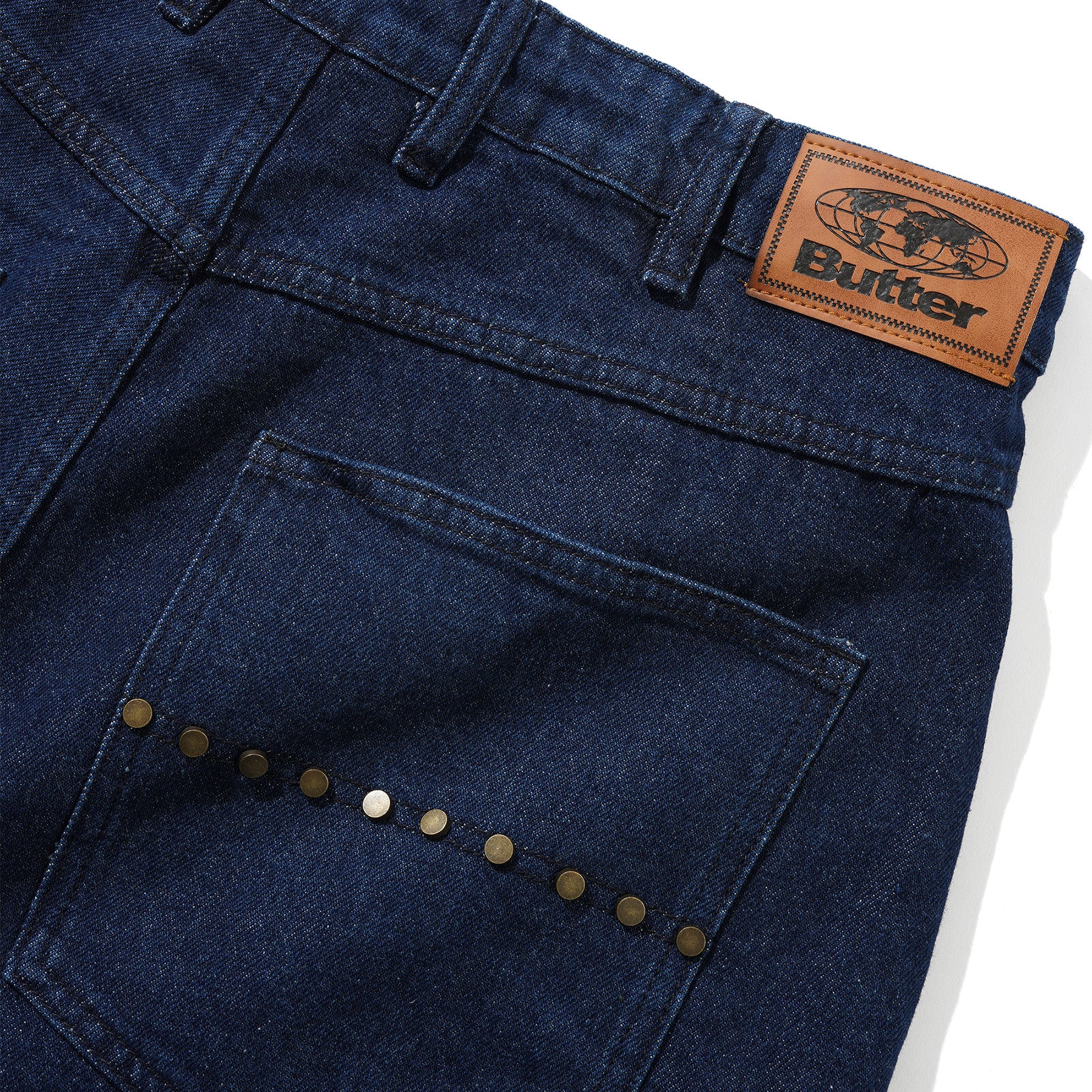 Butter Goods Rivet Denim Shorts Raw Indigo