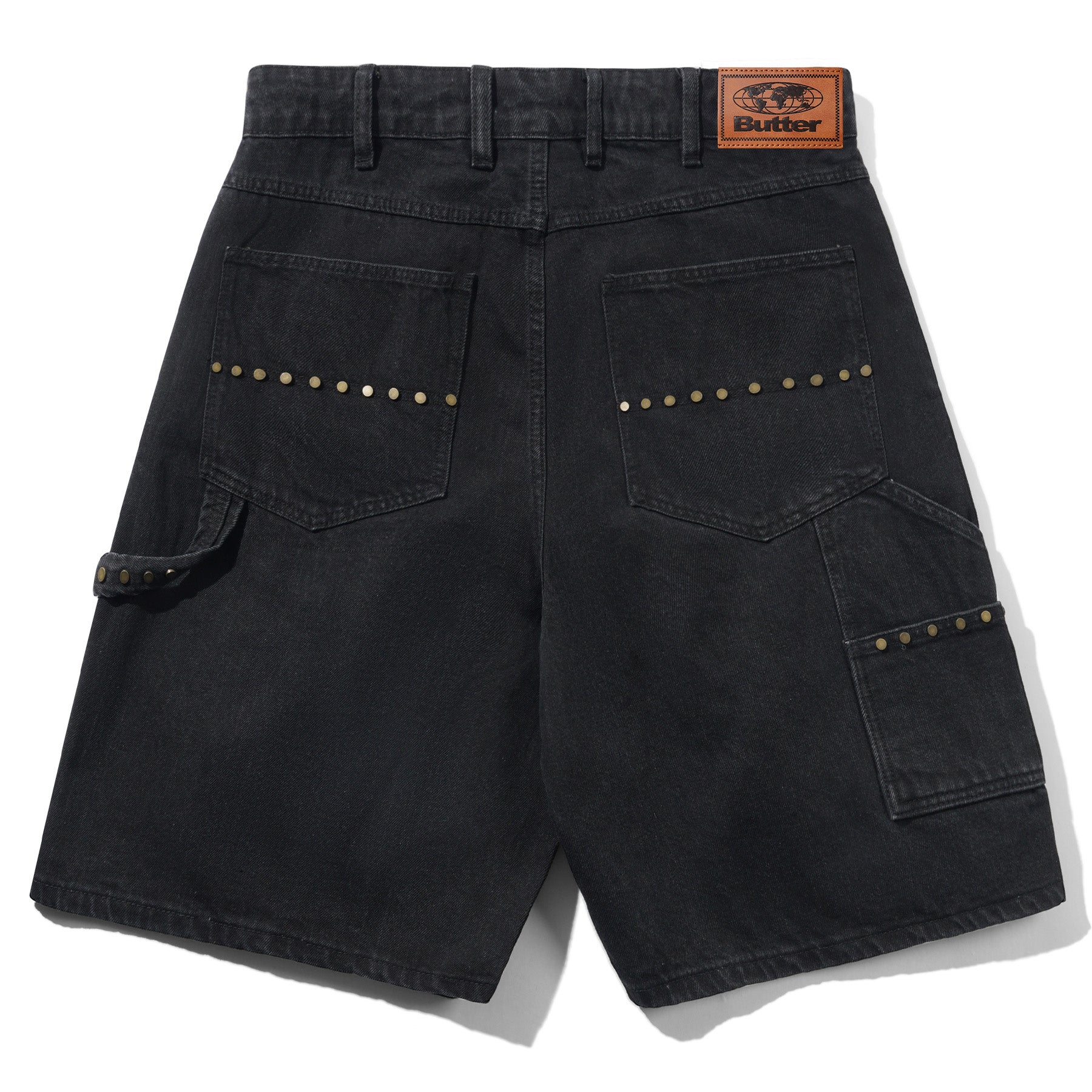 Butter Goods Rivet Denim Shorts Washed Black