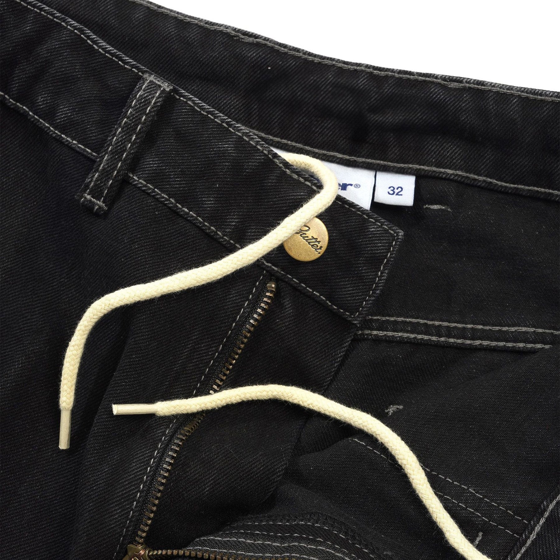 Butter Goods Scribble Denim Shorts Washed Black