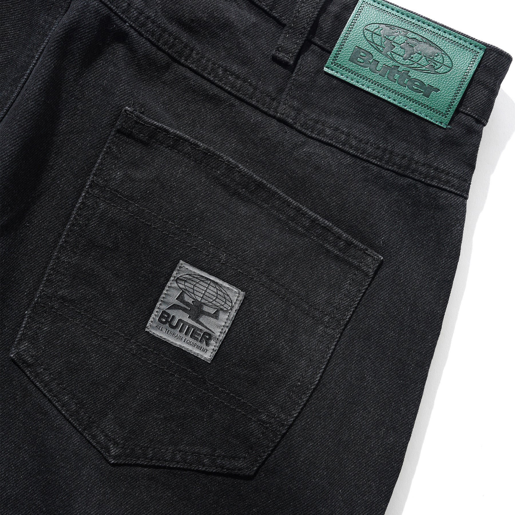 Butter Goods Wide Cut Denim Jeans Dark Washed Black