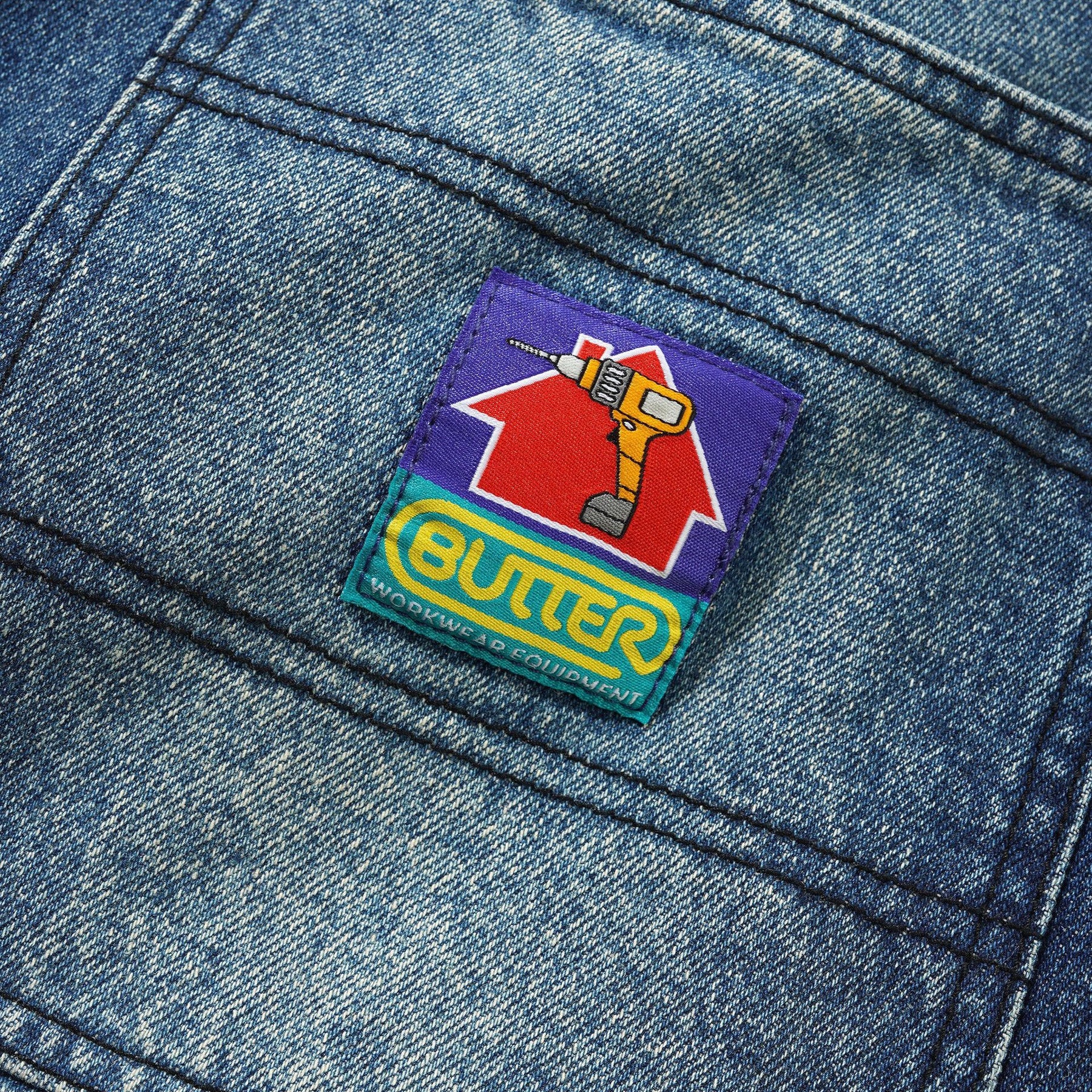 Butter Goods Work Pants Distressed Indigo