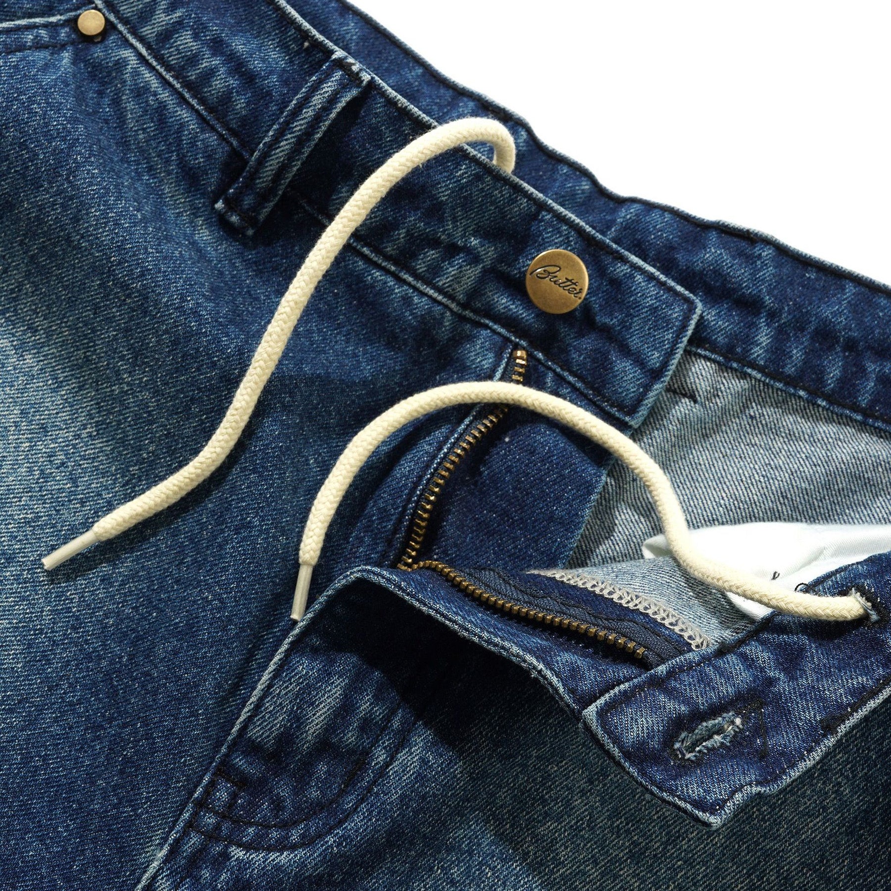 Butter Goods Work Pants Distressed Indigo