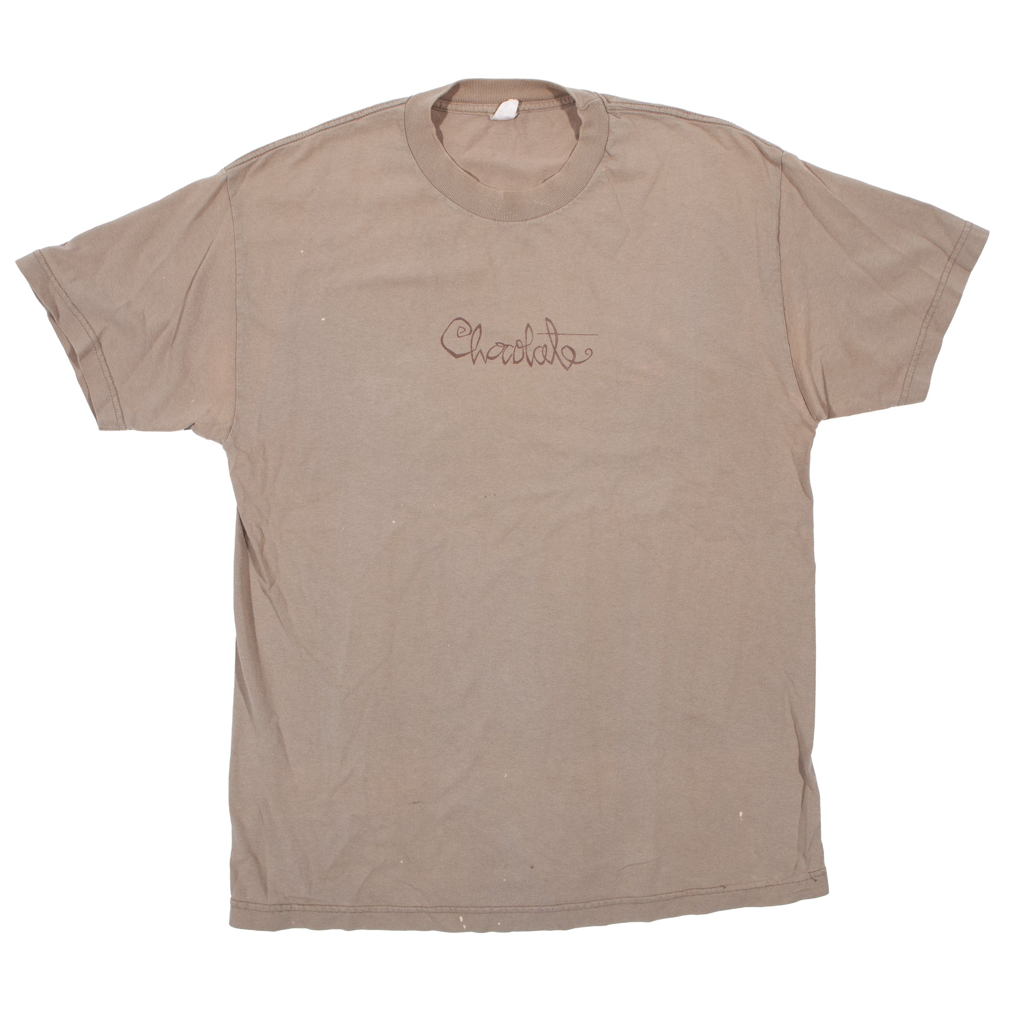 Overripe Chocolate Script Tee Tan Large (1997)