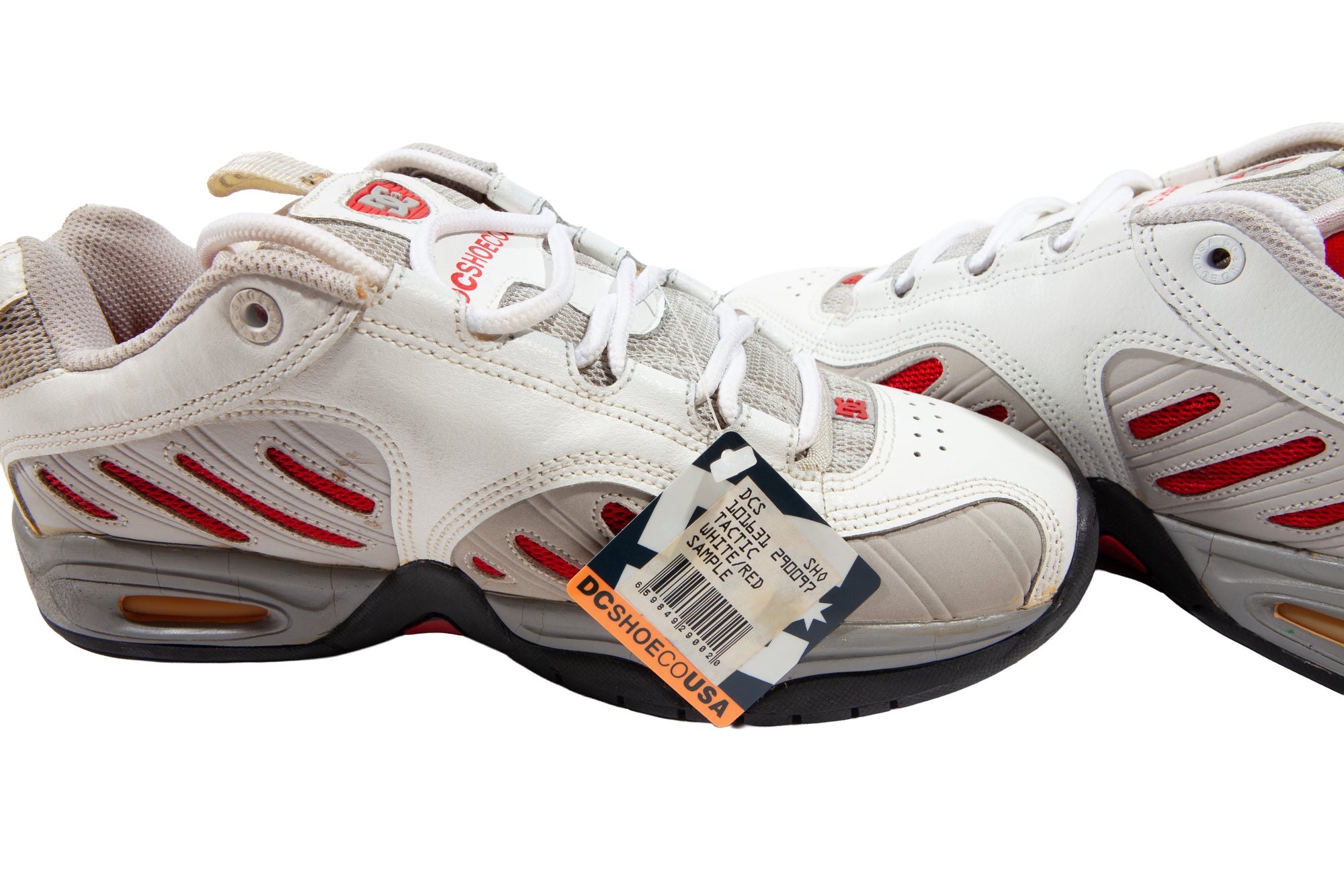 Overripe DC Shoes Tactic White/Red Size 9 SAMPLE (2000)