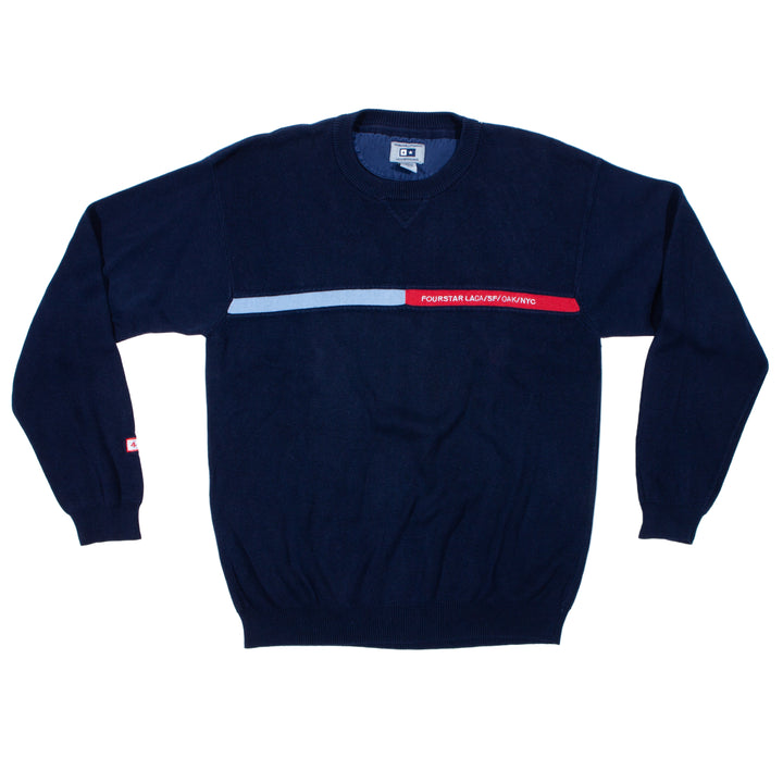 Overripe Fourstar Knit Sweater Navy Large (1998)