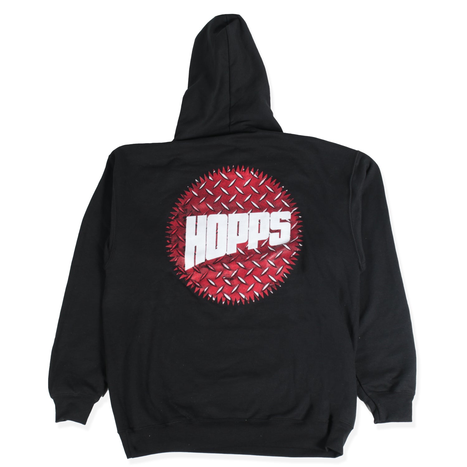 Hopps Red Diamondplate Hoodie Black