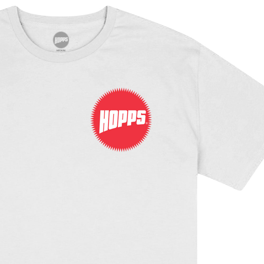 Hopps Sun Logo Tee White