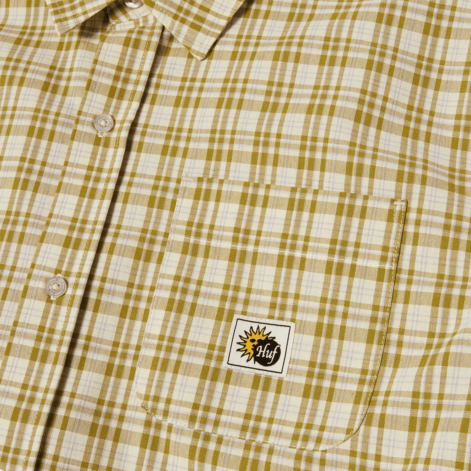 Huf Total Eclipse SS Plaid Shirt Mustard
