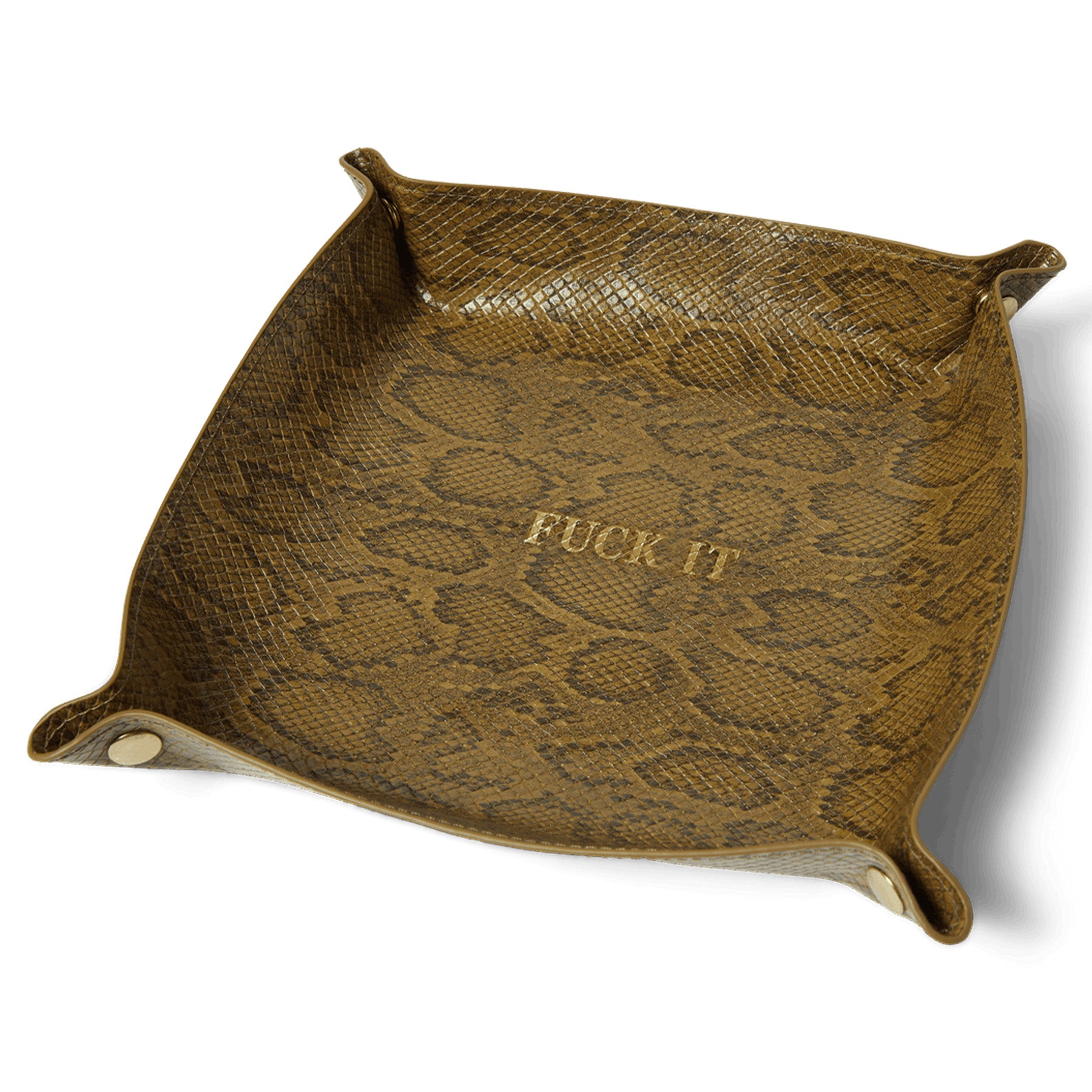 Huf Fuck It Snakeskin Catchall Green