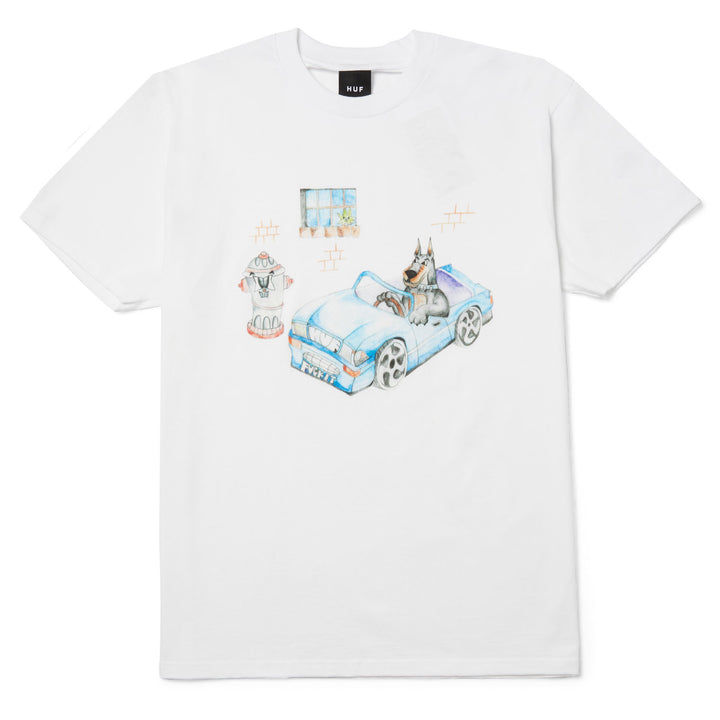 Huf Road Dawgs Tee White
