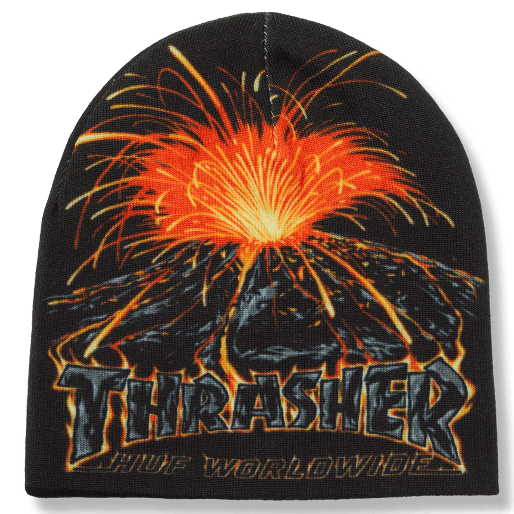 Huf x Thrasher Meltdown Reversible Beanie Black