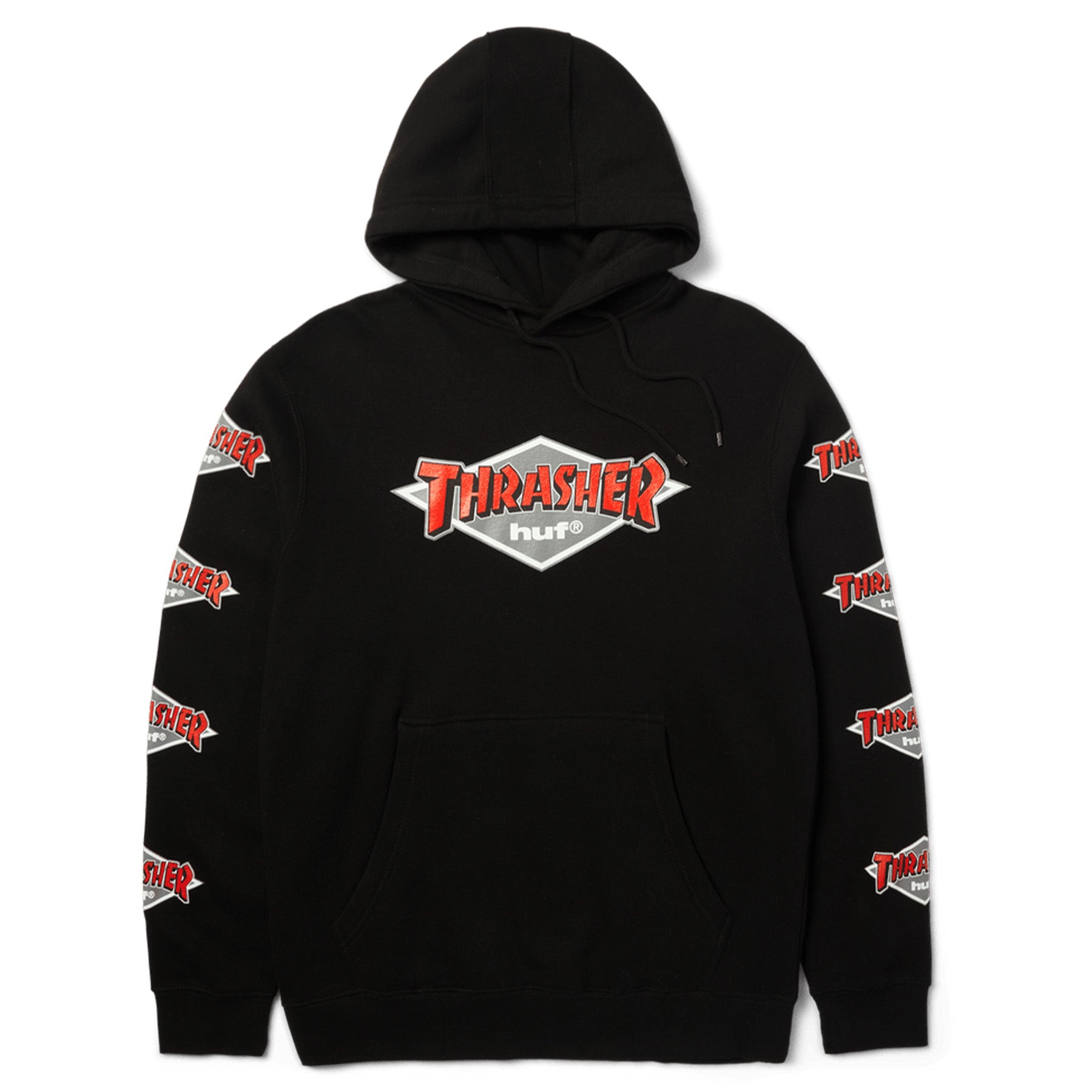 Huf x Thrasher Pullover Hoodie Black