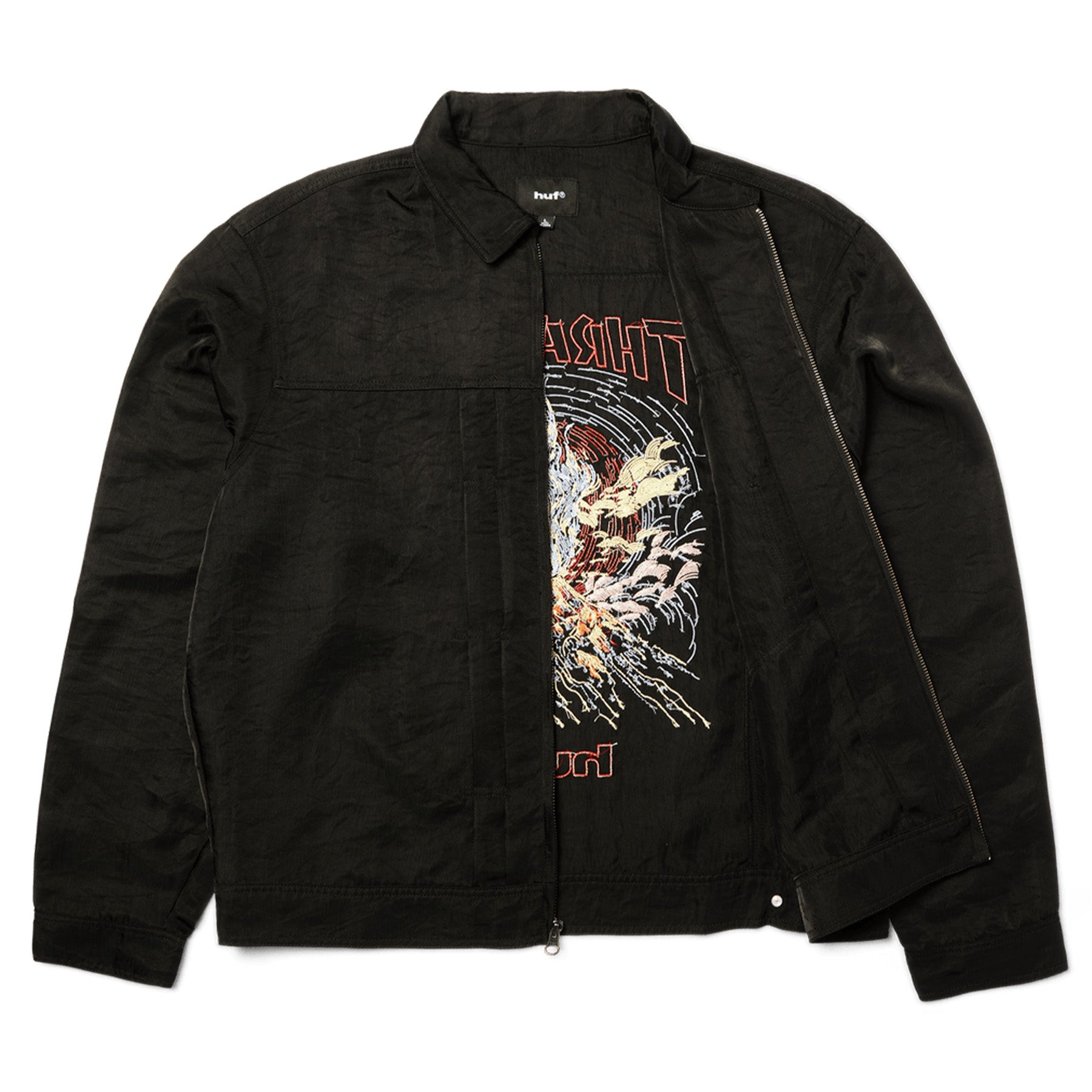Huf x Thrasher Trucker Jacket Black