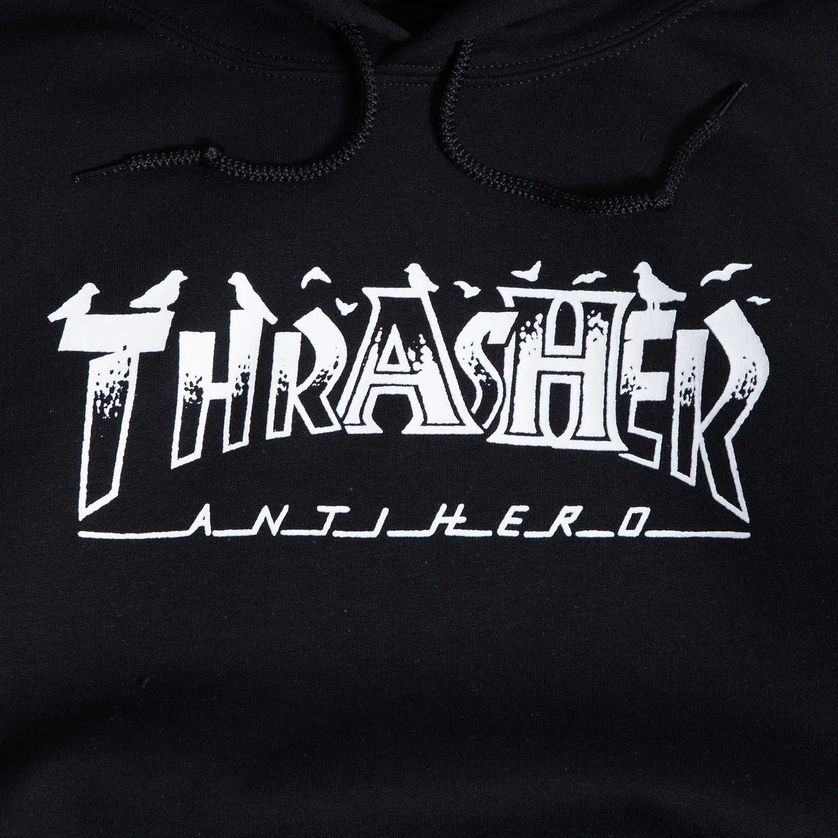 Thrasher x Antihero Pigeon Mag Hooded Sweatshirt Black