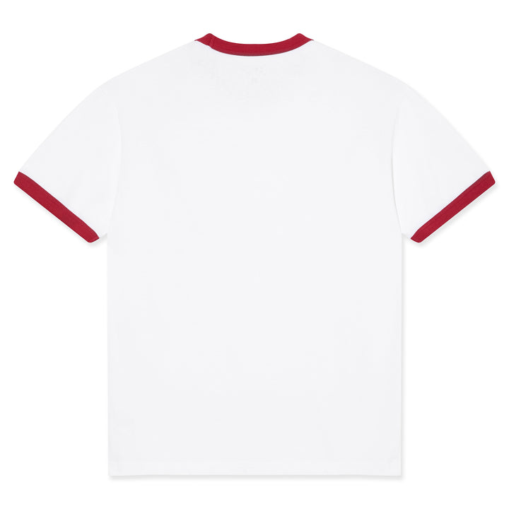 Last Resort AB Signature Ringer Tee White/Old Red