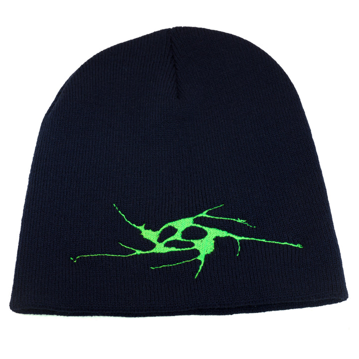 Limosine Spiral Skully Navy/Neon Green