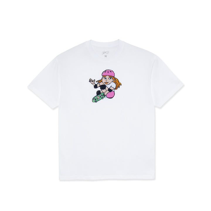Last Resort AB Skater Skating on a Skateboard Tee (White)