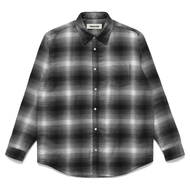Metalwood Studio Poly Filled Flannel Shirt Black