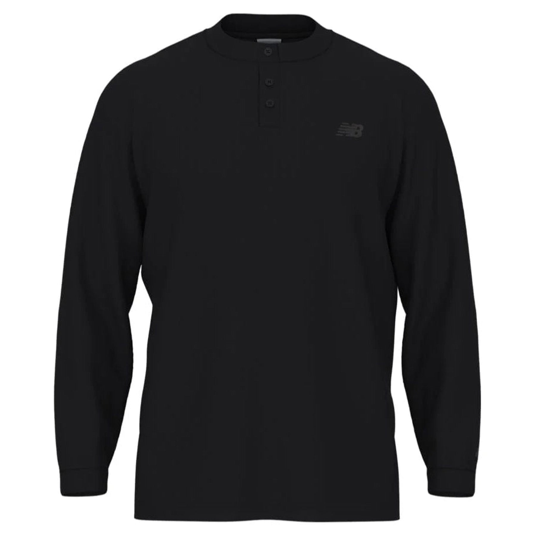 New Balance Numeric Waffle Knit Henley Black