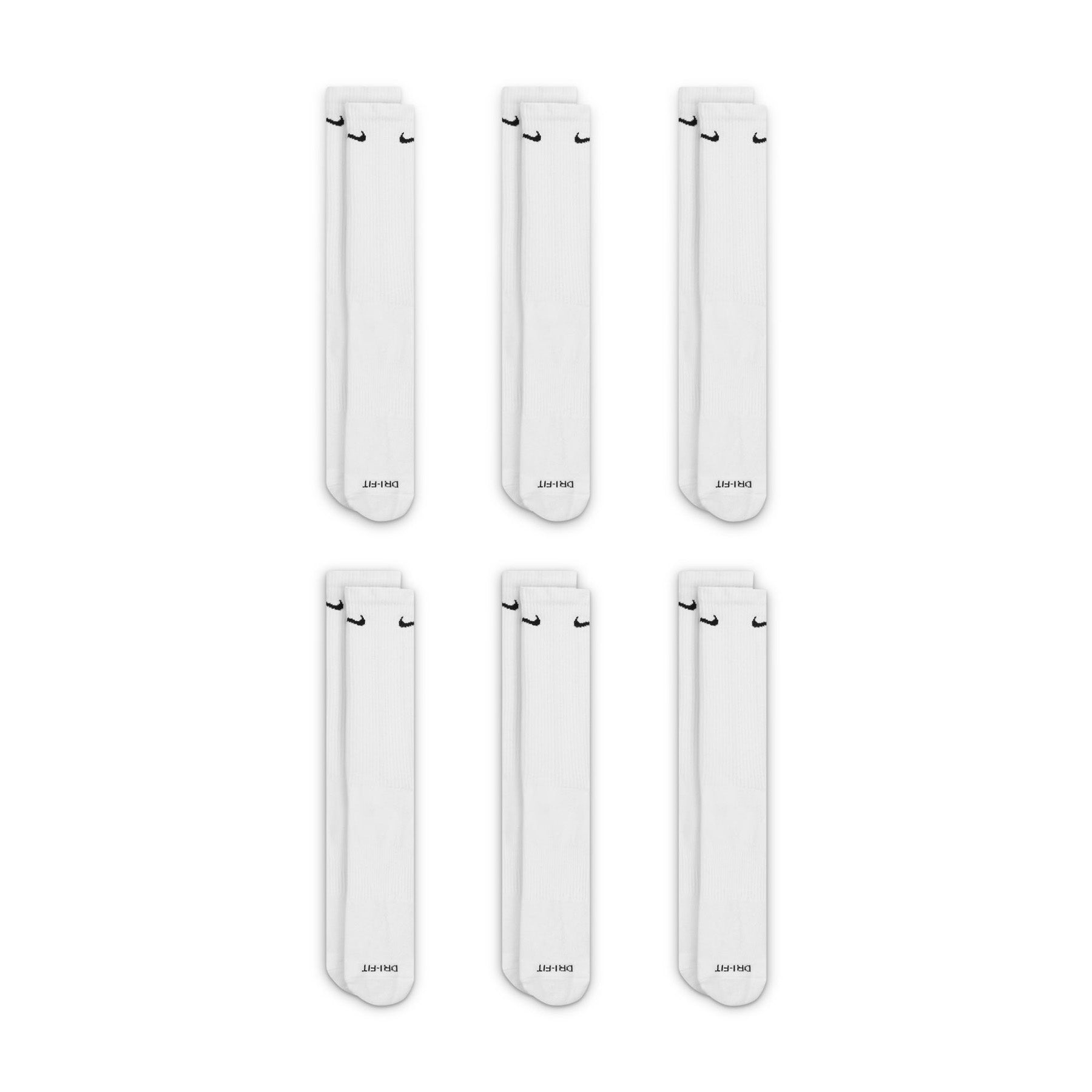 Nike Everyday Plush Crew Sock 6 Pack White