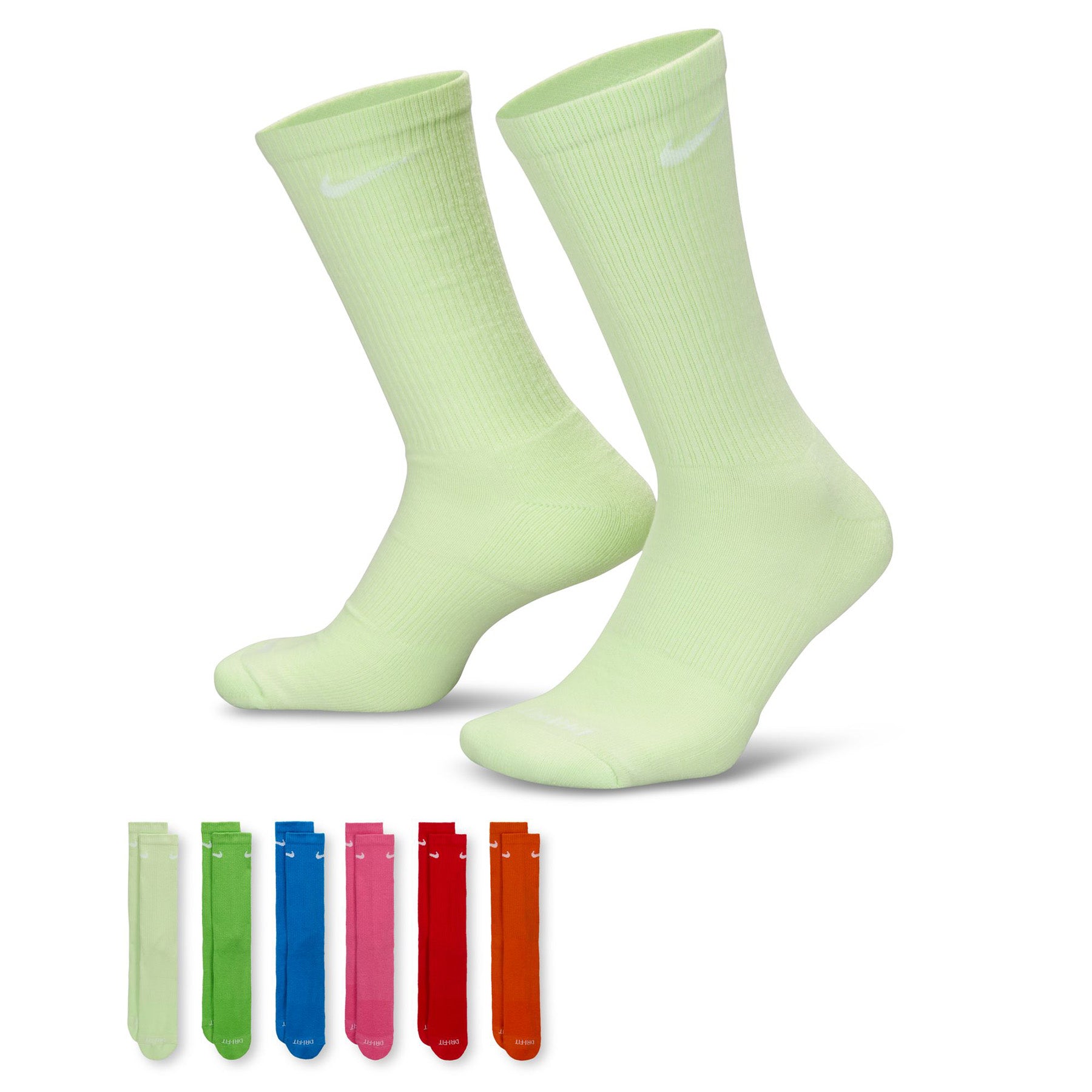 Nike SB Everyday Plus Cushioned Crew Socks Bright 6 Pack