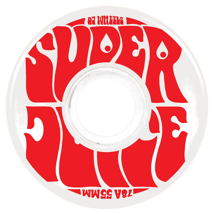 OJ Wheels Mini Super White/Red Wheels 55mm 78a