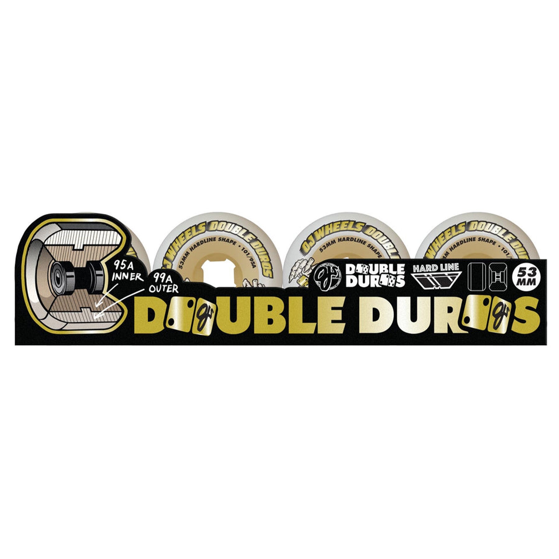 OJ Wheels Double Duro Gum Hardline 53mm 101a/95a
