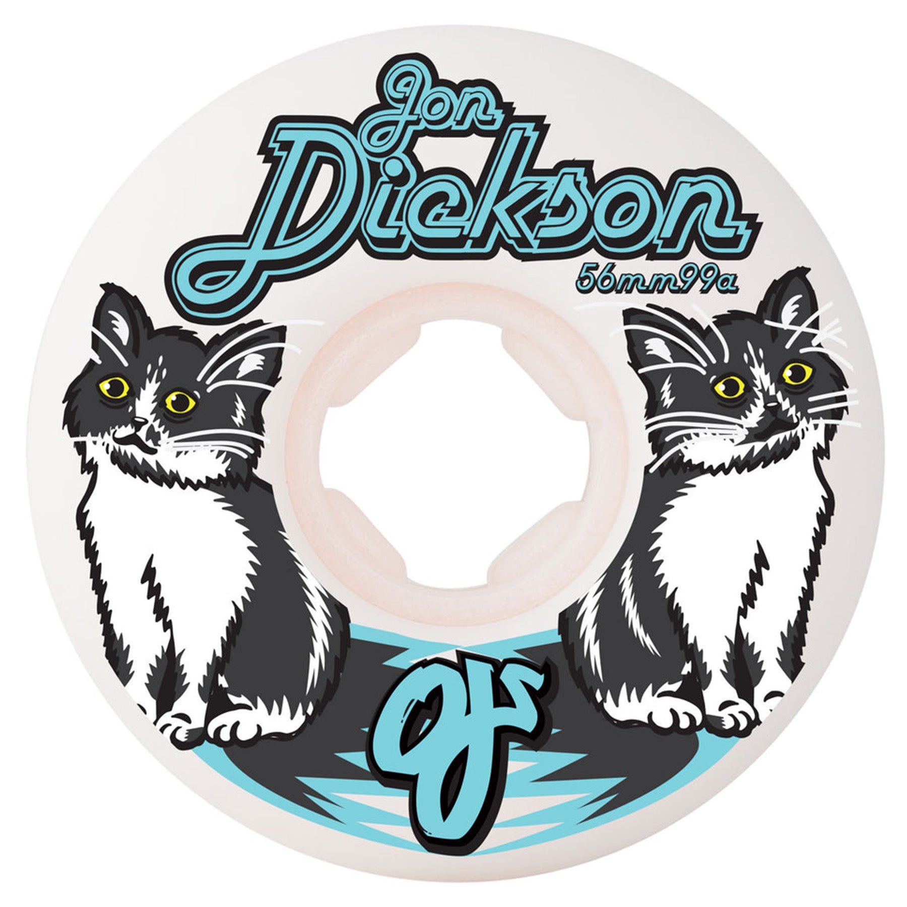 OJ Wheels Jon Dickson Cat Chubbies White/Black 56mm 99a