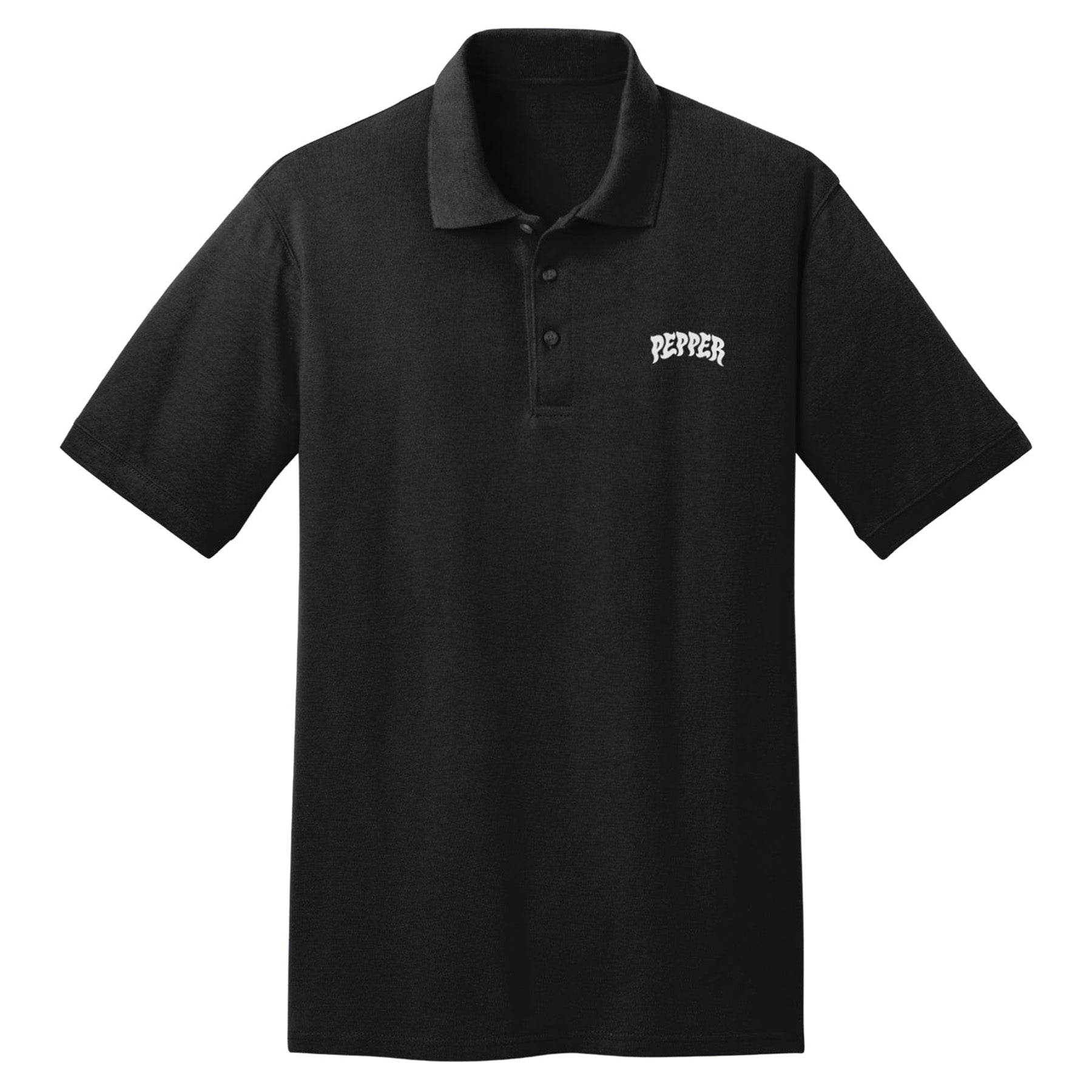 Pepper Griptape Polo Shirt Black