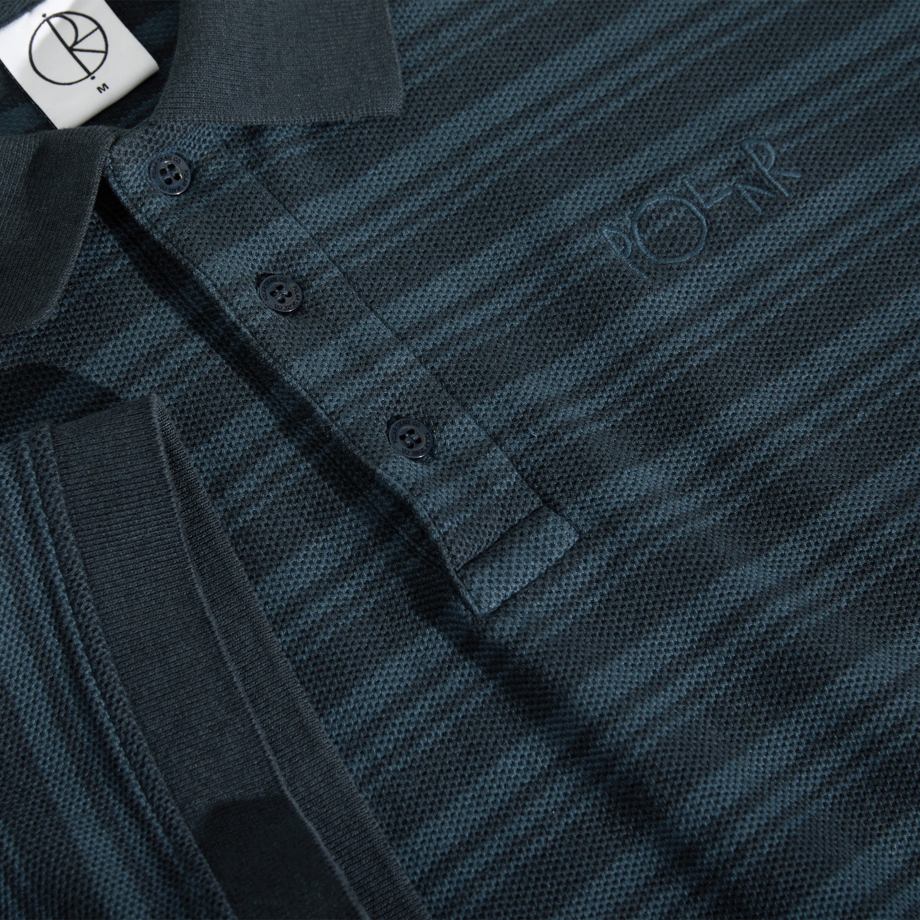 Polar Skate Co. Surf Polo Shirt Stripe Neptune Blue