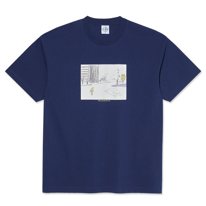Polar Skate Co. Downtown Tee Dark Blue