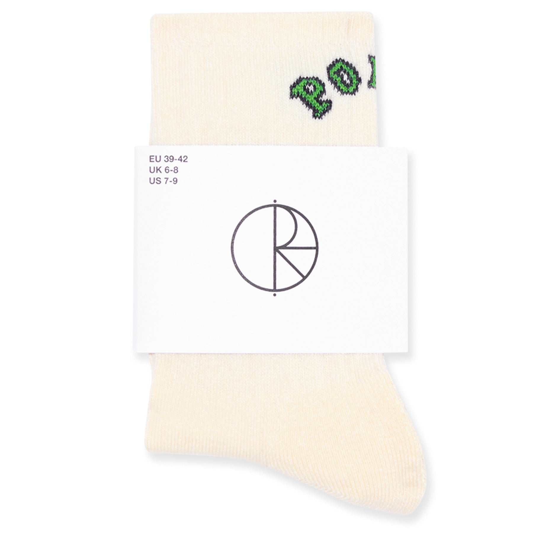 Polar Skate Co. Large Rib Socks College Logo White