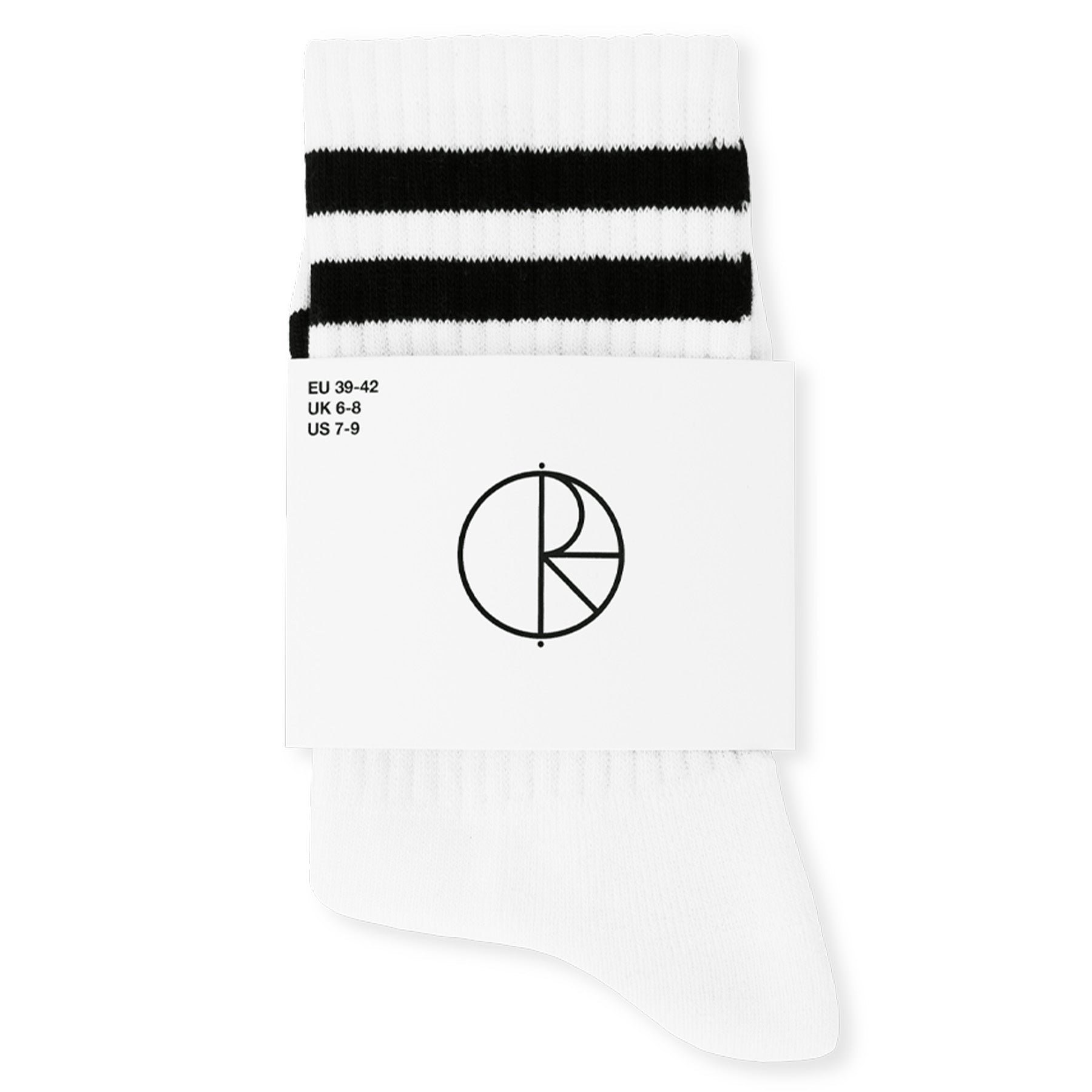 Polar Skate Co. Rib Socks Happy Sad White