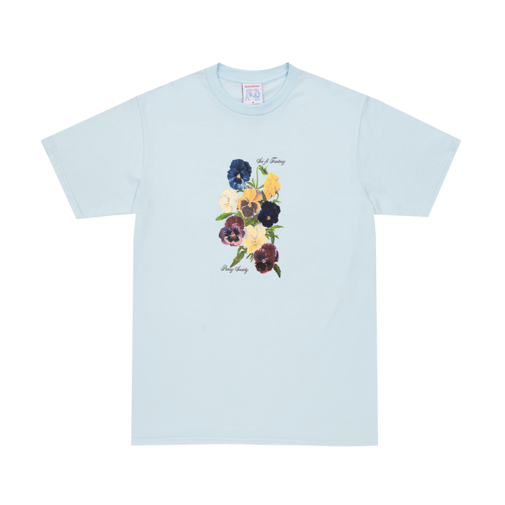 Sci-Fi Fantasy Pansy Society Tee Soft Blue